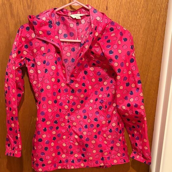 Lands' End Other - Lands' End Kids' Pink Jacket with Polka Dots